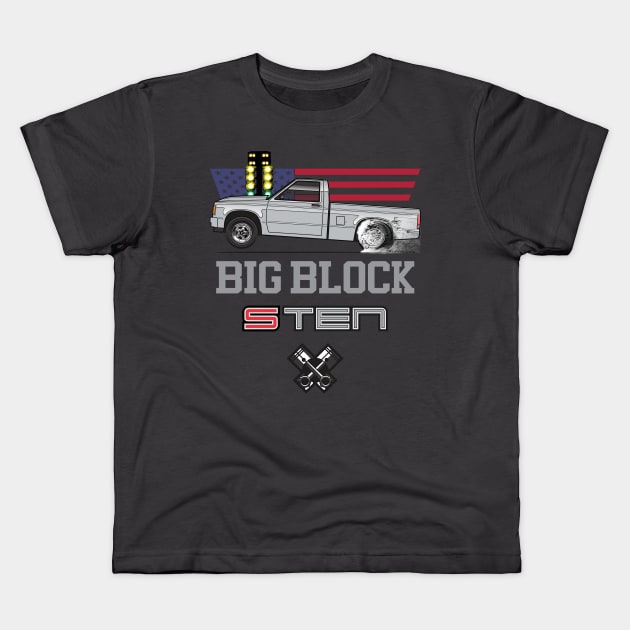 Big Block Silver 2 Kids T-Shirt by JRCustoms44